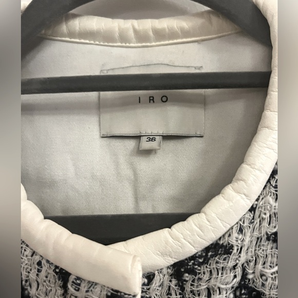 IRO Handi Jacket Size 36 Small in cotton gauze and lamb leather trim - Picture 7 of 10